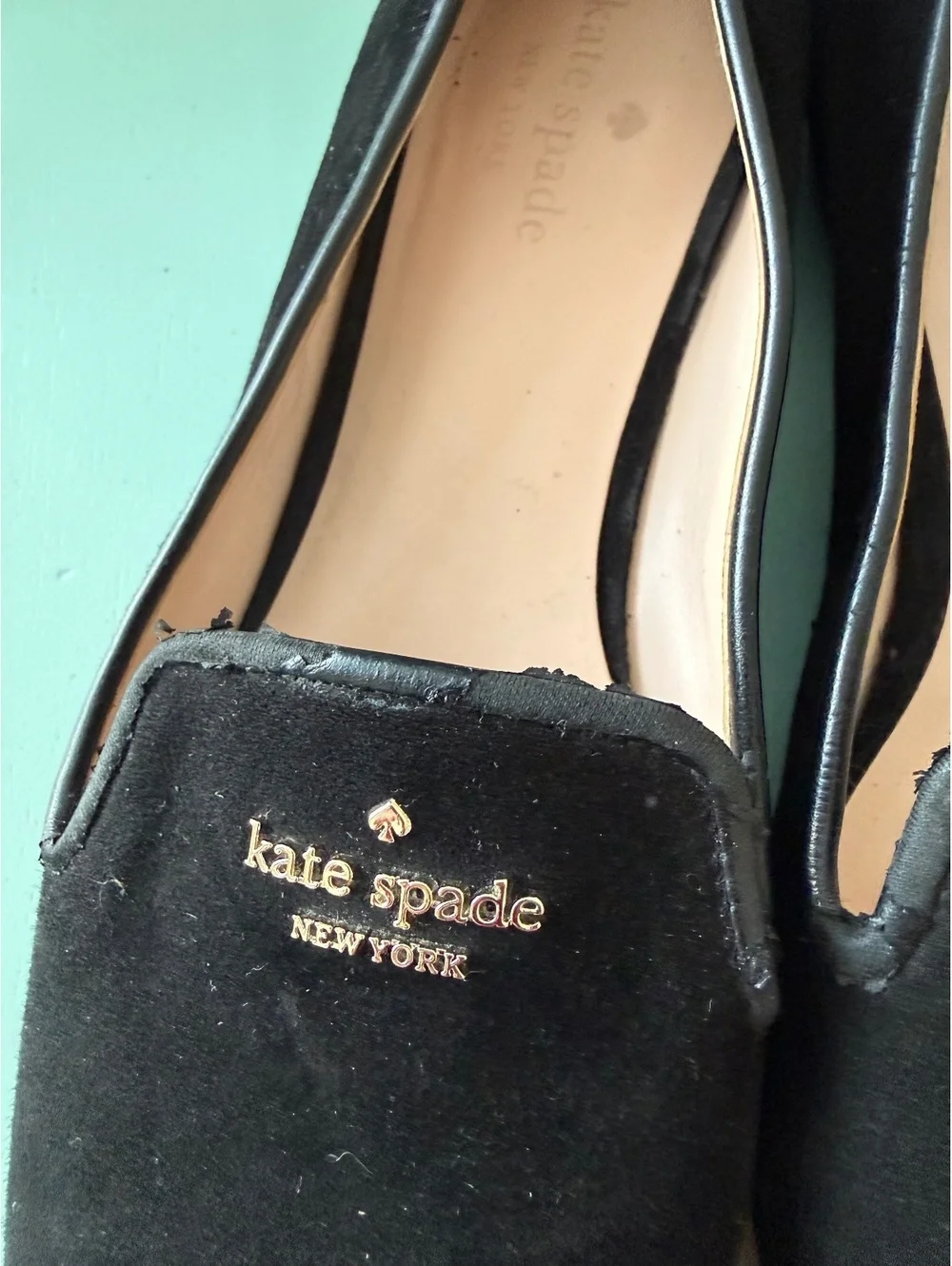 Kate Spade New York Claudia Black Leather Loafers Size 9.5B